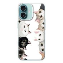 Силіконовий чохол з котиком для iPhone 16 – Коти