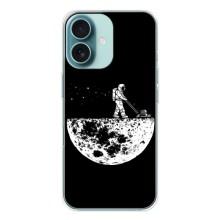 Силиконовый Чехол с принтом "Космонавты" на iPhone 16 – Космонавт