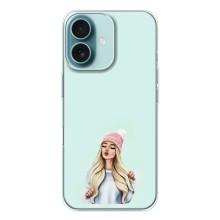 Силиконовый Чехол на iPhone 16 с картинкой Стильных Девушек – В шапке