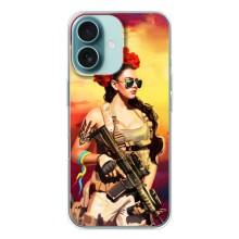 ЗСУ Чехлы (TPU) для iPhone 16 (Женщина солдат)