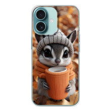 Печатный чехол «Зверята с кофе» для iPhone 16