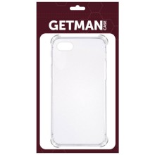 TPU чехол GETMAN Ease logo усиленные углы для Apple iPhone 16e (6.1") – Прозрачный