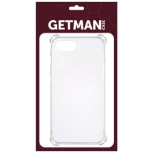 TPU чохол GETMAN Ease logo посилені кути для Apple iPhone 16e (6.1") – Прозорий