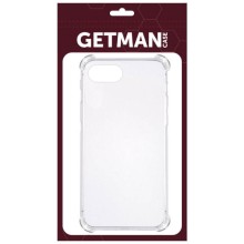 TPU чехол GETMAN Ease logo усиленные углы для Apple iPhone 16e (6.1") – Прозрачный