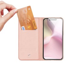 Чехол-книжка Dux Ducis с карманом для визиток для Apple iPhone 16e (6.1") – Rose Gold