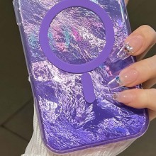 Чехол TPU Shiny Mountain (MagFit) для Apple iPhone 16e (6.1") – Фиолетовый