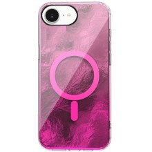 Чехол TPU Shiny Mountain (MagFit) для Apple iPhone 16e (6.1") – Розовый