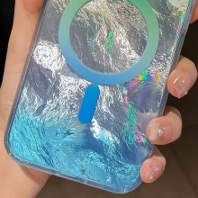Чехол TPU Shiny Mountain (MagFit) для Apple iPhone 16e (6.1") – Зеленый