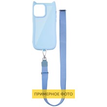 Чехол TPU GETMAN Cat with straps для Apple iPhone 16e (6.1") – Голубой