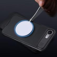 Карбонова накладка Nillkin CamShield Pro Magnetic для Apple iPhone 16e (6.1") – Чорний