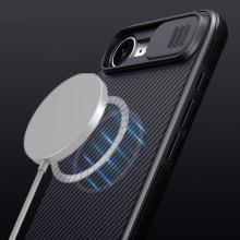 Карбоновая накладка Nillkin CamShield Pro Magnetic для Apple iPhone 16e (6.1") – Черный