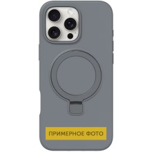 Чехол Silicone Case Full Protective NO LOGO with Ring для Apple iPhone 16e (6.1") – Серый