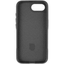 TPU+PC чехол Metal Buttons with MagSafe Carbon Ring для Apple iPhone 16e (6.1") – Черный