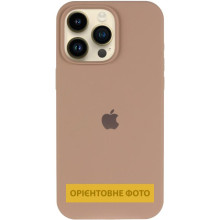 Чехол Silicone Case (AA) Logo with MagSafe для Apple iPhone 16e (6.1") – Бежевый