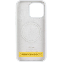 Чехол Silicone Case (AA) Logo with MagSafe для Apple iPhone 16e (6.1") – Белый