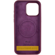 Чехол Silicone Case (AA) Logo with MagSafe для Apple iPhone 16e (6.1") – Бордовый