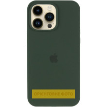 Чехол Silicone Case (AA) Logo with MagSafe для Apple iPhone 16e (6.1") – Зеленый