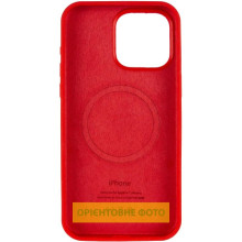 Чехол Silicone Case (AA) Logo with MagSafe для Apple iPhone 16e (6.1") – Красный