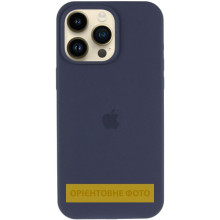 Чехол Silicone Case (AA) Logo with MagSafe для Apple iPhone 16e (6.1") – Темно-синий