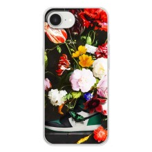 Брендновые Чехлы для iPhone 16е - (PREMIUMPrint) (Nike цветы)