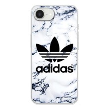 Чехлы Адидас для iPhone 16е (AlphaPrint) (Адидас на мраморе)