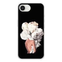Чехлы (ART) Цветы на iPhone 16е (VPrint) (Белые цветы)