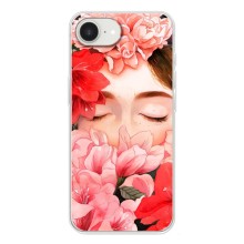 Чехлы (ART) Цветы на iPhone 16е (VPrint) (Глаза в цветах)