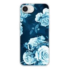 Чехлы (ART) Цветы на iPhone 16е (VPrint) (Голубые Бутоны)