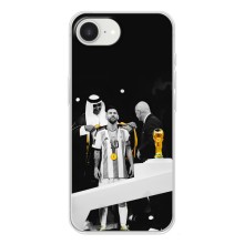 Чехлы для iPhone 16е (Leo чемпион) (AlphaPrint) (Месси в накидке)