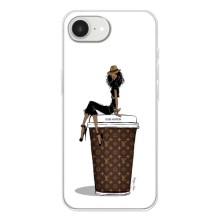 Чехлы Луи Витон для iPhone 16е (AlphaPrint - LOUIS VUITTON) (кофе LOUIS VUITTON)