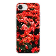 Чехлы с Цветами для iPhone 16е (VPrint) (Цветы красные)