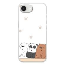 Чохли з зображенням різних тварин на iPhone 16е (Здивовані ведмедики)