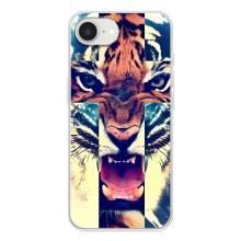 Чохли з зображенням різних тварин на iPhone 16е (Яскравий Тигр)