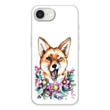 Чехлы с картинкой Лисички для iPhone 16е (VPrint) (Веселая лисичка)