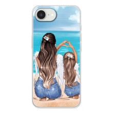 Чехол с печатью для iPhone 16е - (Мама с ребенком) (AlphaPrint) (Мама с доченькой)