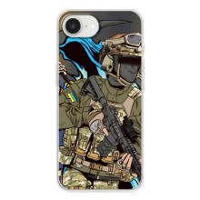 Чехлы с картинкой ЗСУ для iPhone 16е (AlphaPrint) (Воин ВСУ)
