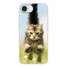 Чехлы с Котиками для iPhone 16е (VPrint) (Прыжок кота)