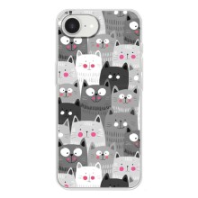 Чехлы с Котиками для iPhone 16е (VPrint) (Рисованные котики)