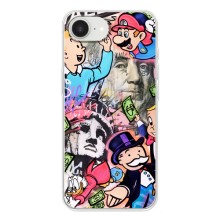 Чехлы с крутыми принтами для iPhone 16е - (PREMIUMPrint) (Monopoly man)