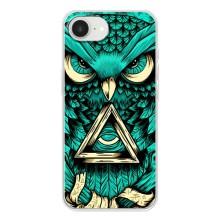 Чохли з принтом СОВИ для iPhone 16е – Зелена сова