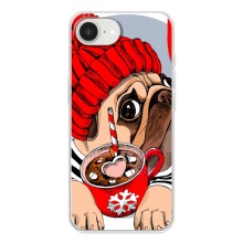 Чехлы с собаками для iPhone 16е (VPrint) (Собачка в шапке)