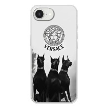 Чехлы VERSACE для Айфон 16е (PREMIUMPrint) (Доберман Версаче)