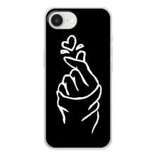 Чехлы (Знак сердечка) на iPhone 16е – Сердце на черном