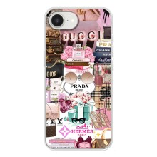 Чохол (Dior, Prada, YSL, Chanel) для iPhone 16е (Брендb)