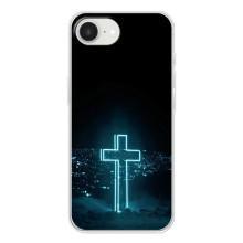 Чехол для iPhone 16е (AlphaPrint) - (Христианские) (Крест и город)