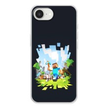 Чехол Майнкрафт на iPhone 16е (AlphaPrint) Minecraft (персонажи Minecraft)