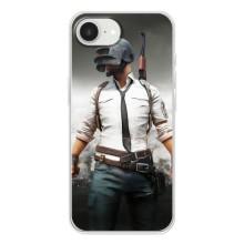 Силиконовый чехол с картинкой "Герой Pubg" на iPhone 16е – Пабг