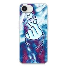 Чехол с принтом для iPhone 16е (AlphaPrint - Знак сердечка)