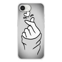 Чехол с принтом для iPhone 16е (AlphaPrint - Знак сердечка)