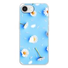 Чохол з Квітами для iPhone 16е (ромашки на блакитному)